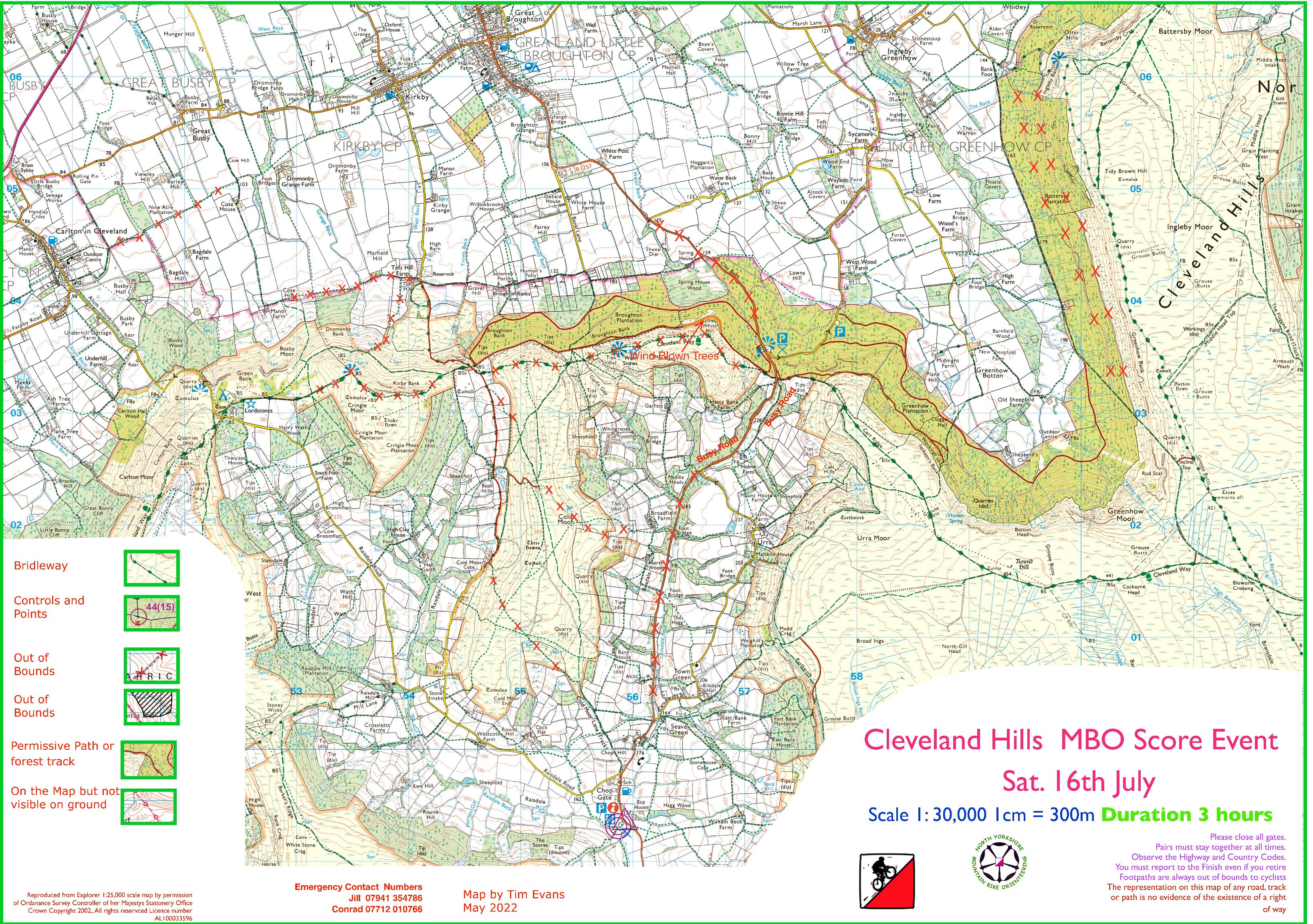 Course map 16th July